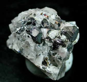 Bornite on Calcite - Kamoya, Kambove District, Katanga Copper Crescent, Katanga (Shaba), Democratic Republic of Congo (Za�re)