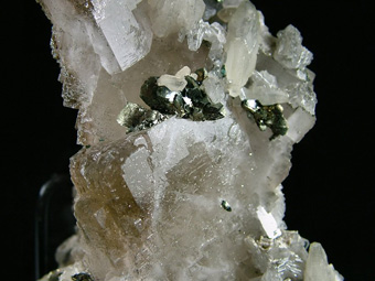 Calcite, Marcasite and Baryte on Fluorite - Genna Tres Montis Mine, Silius, Cagliari Province, Sardinia, Italy