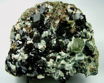 Andradite, Bissolite?, Calcite - Pampa Blanca, Ica Department, Peru