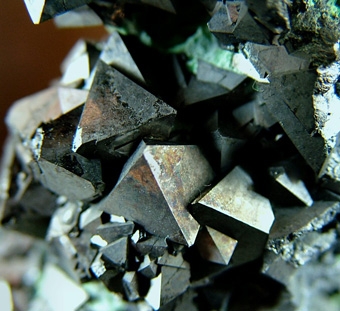 Gersdorffite with Annabergite - A�t Ahmane, Bou Azer District (Bou Azzer District), Tazenakht, Ouarzazate Province, Souss-Massa-Dra� Region, Morocco