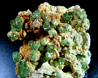 Andradite var. Demantoid - Antetezambato Demantoid-Topazolite Mine, Antetezambato (Tetezambato), Maherivaratra Commune, Ambanja District, Diana Region (Northern Region), Antsiranana Province, Madagascar