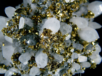 Chalcopyrite, Tetrahedrite, Bournonite on Quartz - Cavnic Mine (Kapnikb�nya), Cavnic (Kapnic; Kapnik), Maramureș Co., Romania