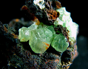 Green Anglesite - Montevecchio Mines, Arbus, Medio Campidano Province, Sardinia, Italy