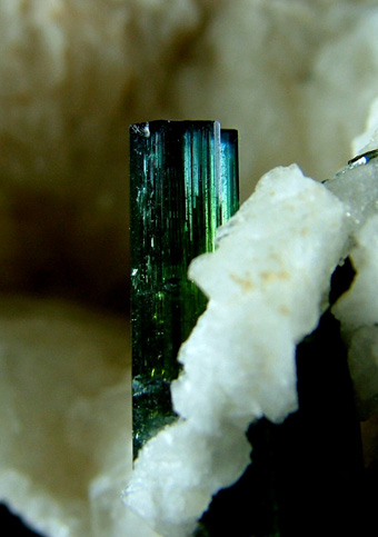 Elbaite on Albite - Minas Gerais, Brazil
