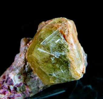 Rhodizite with Liddicoatite - Tetezantsio-Andoabatokely Pegmatite Field, Andrembesoa Commune, Betafo District, Vakinankaratra Region, Antananarivo Province, Madagascar