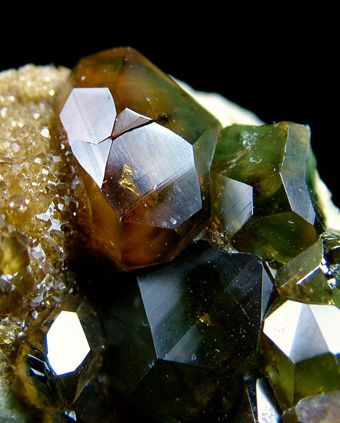 Andradite var. Topazolite - Antetezambato Demantoid-Topazolite Mine, Antetezambato (Tetezambato), Maherivaratra Commune, Ambanja District, Diana Region (Northern Region), Antsiranana Province, Madagascar