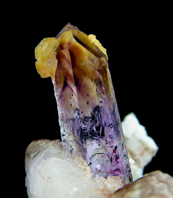 Amethyst Quartz, Prehnite, Lepidocrocite, Quartz and Calcite - Goboboseb Mts, Brandberg area, Erongo Region, Namibia