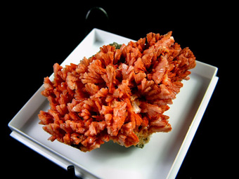 Baryte with Realgar's inclusions - Herja Mine, Chiuzbaia (Kisb�nya), Baia Mare (Nagyb�nya), Maramureș Co., Romania