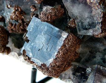 Fluorite with Siderite - Boltsburn Mine, Rookhope, Stanhope, County Durham, England, UK