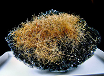 Rutile on Hematite - Novo Horizonte, Bahia, Brazil