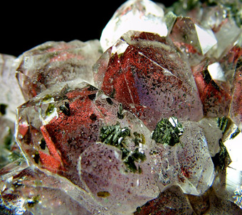 Amethyst Quartz with Epidote and Hematite - Hongquizhen Quarry, Meigu County, Liangshan Yi, Sichuan, China