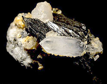 Ferberite, Quartz var. Scepter Quartz - Cavnic Mine (Kapnikbanya), Maramures, Romania