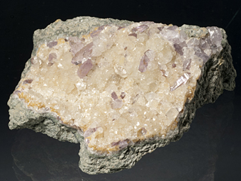Quartz var. Amethystine, Calcite - Osilo, Sardinia, Italy