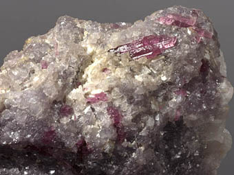 Elbaite var. Rubellite, Lepidolite - Aracua�, Minas Gerais, Brazil