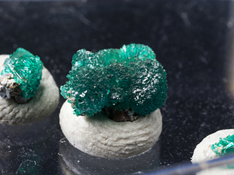 Dioptase - Christmas Mine (Red Bird shafts; Inspiration Mine; Hackberry shafts), Christmas, Banner Mining District, Gila Co., Arizona, USA