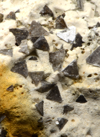 Zunyite - Zuni Mine, Anvil Mountain, Red Mountain District, San Juan Co., Colorado, USA