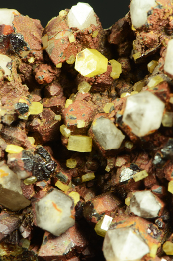 Mimetite on Quartz - Monte Argentu, Fluminimaggiore, Sardinia, Itay