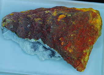 Alacranite and realgar - Solfatara di Pozzuoli - Pozzuoli - Phlegrean Fields - Naples Province - Phlegrean Volcanic Complex - Campania - Italy