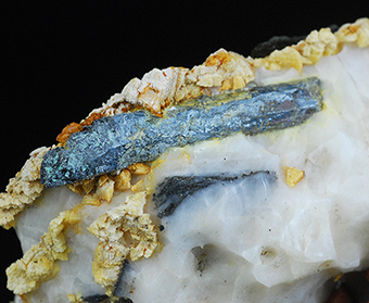 Chalcostibite and siderite - Saint-Pons - Ubaye valley - Alpes-de-Haute-Provence - Provence-Alpes-C�te d'Azur - France