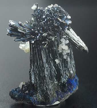 Berthierite, stibnite and calcite - Herja Mine - Chiuzbaia - Baia Mare - Maramures Co. - Romania