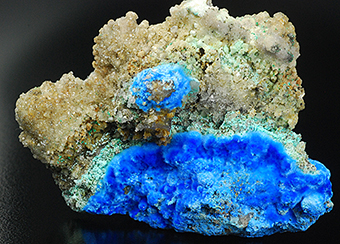 Cyanotrichite - Qinglong Sb-Au deposit - Qinglong Co. - Qianxi'nan Autonomous pref. - Guizhou prov. - China