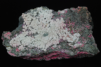 Sainfeldite, picropharmacolite and erythrite - Agoudal - Bou Azer distr. - Tazenakht - Ouarzazate prov. - Souss-Massa-Dra� Region - Morocco
