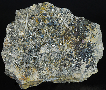 Hydroxylapatite (var. Carbonate-rich Hydroxylapatite) and magnetite - David Mosiah claim - Cerro Hua�aquino - Potos� Deptm. - Bolivia