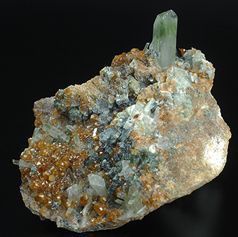 Diopside and hessonite garnet - Testa Ciarva - Mussa Alp - Balme - Ala Valley - Lanzo Valleys - Torino prov. - Piedmont - Italy