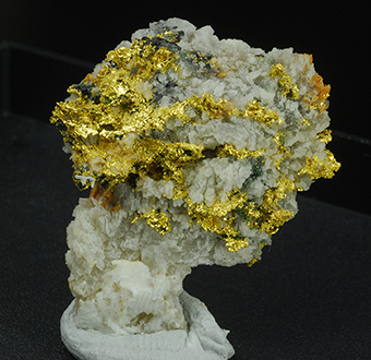 Orthobrannerite over gold - Brusson mine - Brusson - Ayas Valley - Aosta Valley - Italy