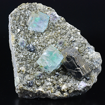 Fluorite and pyrrhotite - Nikolaevskiy mine - Dal'negorsk - Kavalerovo Mining Distr. - Primorskiy Kray - Far-Eastern Region - Russia