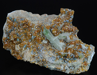 Diopside and hessonite garnet - Testa Ciarva - Mussa Alp - Balme - Ala Valley - Lanzo Valleys - Torino prov. - Piedmont - Italy