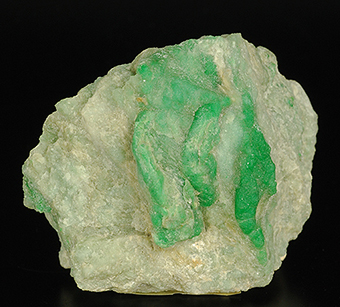 Omphacite rich in chromium (Alpine jade) - High Pellice valley - Massif of Monviso - Piedmont - Italy