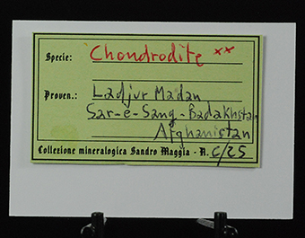 Chondrodite - Ladjur Madan - Sar-e-sang - Badakshan - Afghanistan