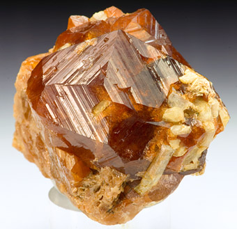 Grossular var. Hessonite -    Mana Mine, Barang-Turghao (Mor-Darra), Bajaur Agency, Federally Administered Tribal Areas (FATA), Pakistan