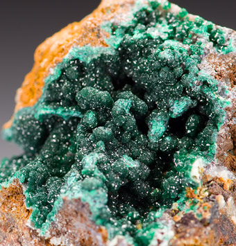 Pseudomalachite - Silberbr�nnle Mine, Haigerach valley, Gengenbach, Black Forest, Baden-W�rttemberg, Germany