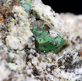 Agardite ps. on Cafarsite - Mt. Cervandone, Val d'Ossola, Piemonte - Italy