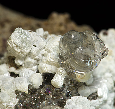 Apatite with Hyalite - Valec,Doupov, Larlovy vary, Bohemia, Czech Republic