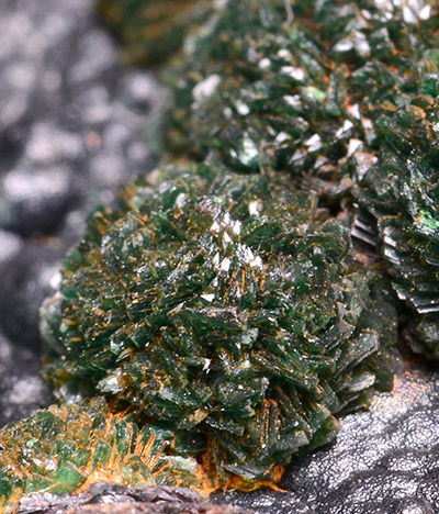 Chalcosiderite - Wheal Phoenix, Phoenix United Mine, Minions, Linkinhorne, Liskeard District, Cornwall, England, UK (TYPE LOCALITY)