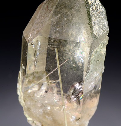 Anhydrite in quartz - St Gotthard basis tunnel, NEAT Construction site, Amsteg, Reuss Valley, Uri, Switzerland