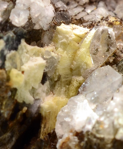 Asbecasite - Wanni glacier - Scherbadung area, Kriegalp Valley, Binn Valley, Wallis, Switzerland (TYPE LOCALITY)