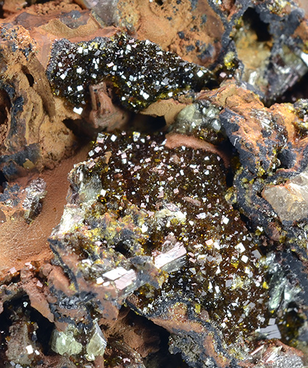 Bariofarmacosiderite - Grube Clara, Oberwolfach, Baden Wuerttenberg, Germany