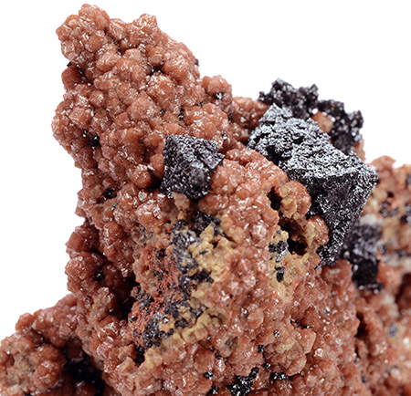 Hausmannite with Andradite- N'Chwaning II Mine - Kuruman, Kalahari manganese fields, Northern Cape Province, South Africa