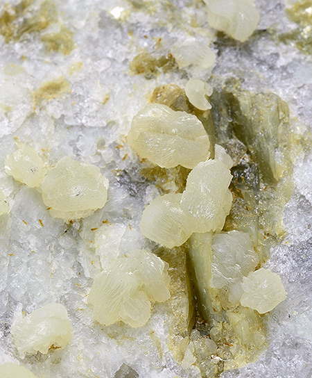 Fairfieldite - Foote Lithium Co. Mine, Kings Mountain Mining District, Cleveland Co., North Carolina, USA