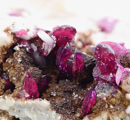 Roselite with Cobaltaustinite - Bou Azer District , Tazenakht, Ouarzazate Province, Souss-Massa-Dra� Region, Morocco