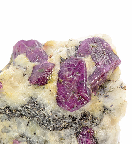 Corundum var. Ruby - Mysore District, Karnataka, India