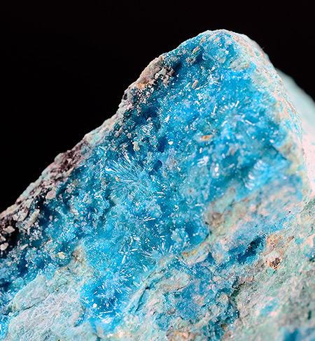 Caledonite with Chlorargyrite - Victoria Segunda mine,  Pampa del Tamarugal,  El Tamarugal province,  Tarapac� Region,  Chile