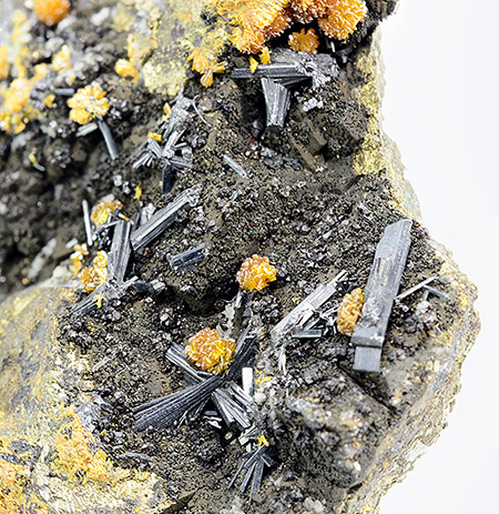 Hutchinsonite, Orpiment - Quiruvilca mine, Santiago de Chuco, La Libertad, Peru