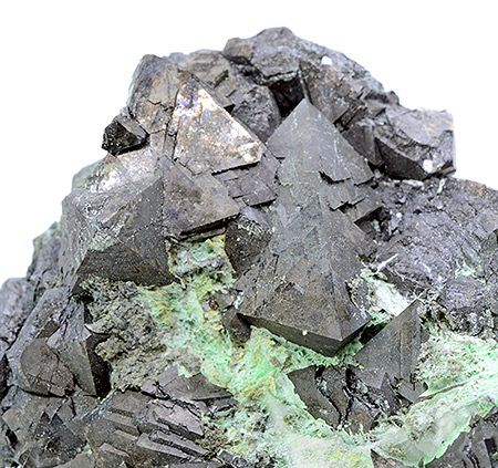 Gersdorffite with Annabergite - A�t Ahmane - Bou Azer distr. - Tazenakht - Ouarzazate prov. - Souss-Massa-Dra� Region - Morocco