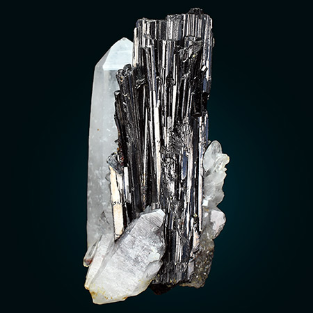 H�bnerite and quartz - Pasto Bueno District - Peru