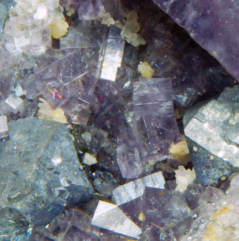 Fluorite - Galena - Weardale, Dhuram Co., Cumbria, England, U.K.